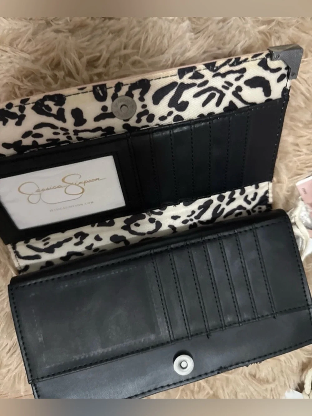 Jessica Simpson Blush Pink Women's Wallet - Signature Script Detail